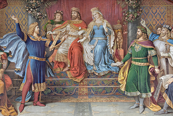 Bild: Der S&auml;ngerstreit auf der Wartburg